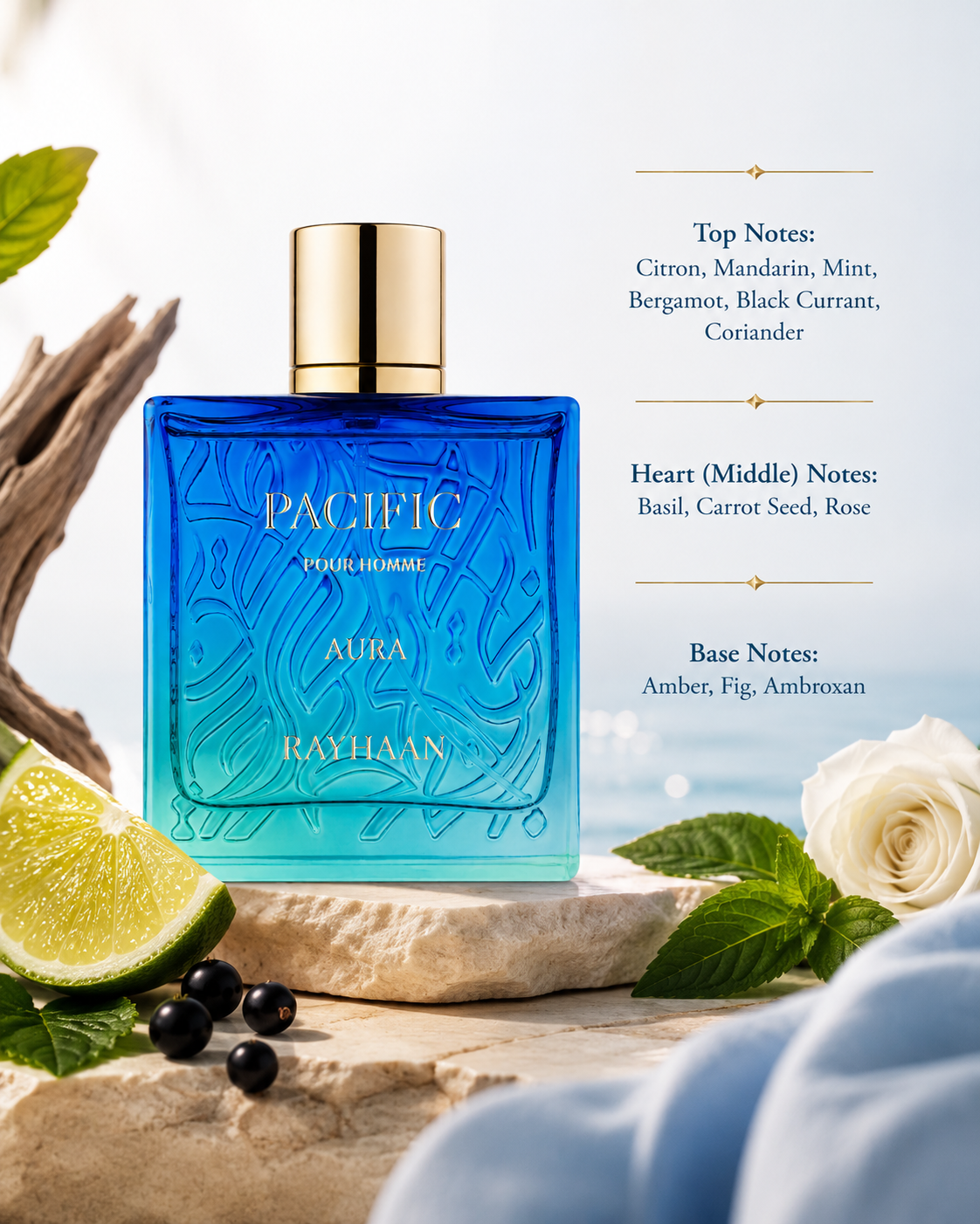Rayhaan Pacific Aura 100ml EDP - Men