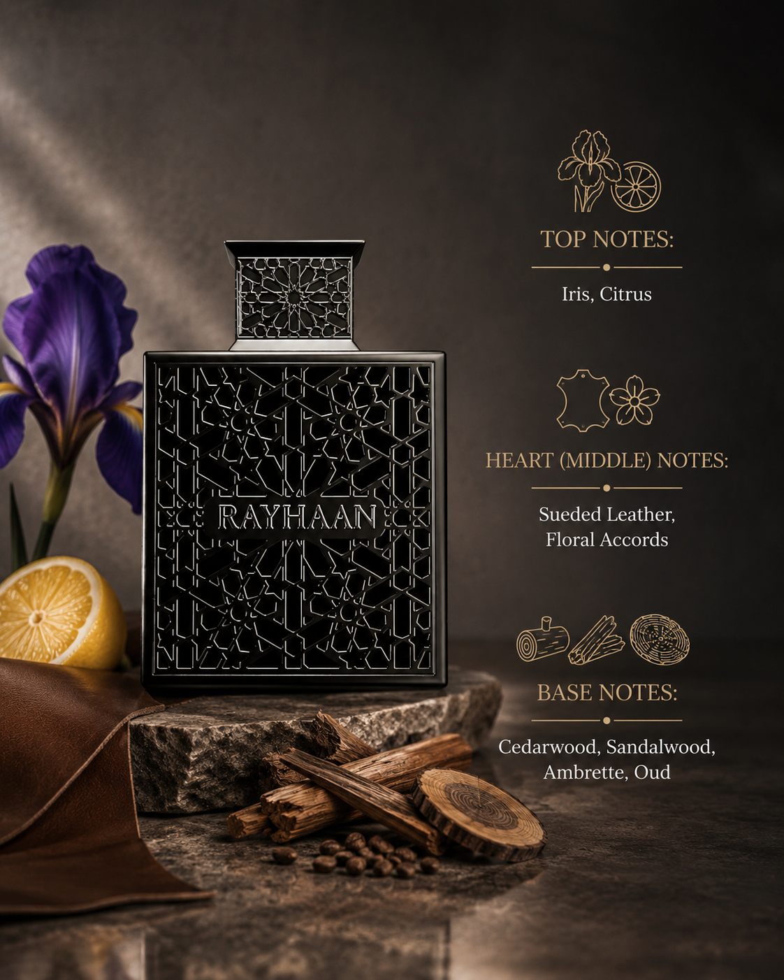 Rayhaan Obsidian 100ml EDP - Men